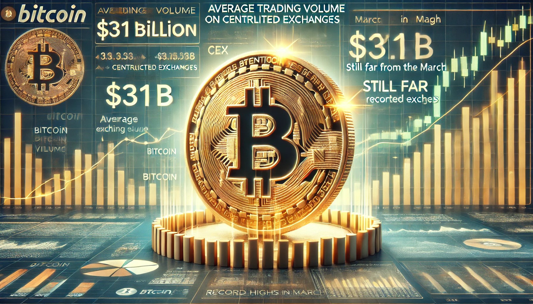 Bitcoin Average Trading Volume On CEX Stands At $31B – Still Far From The Record Highs In March